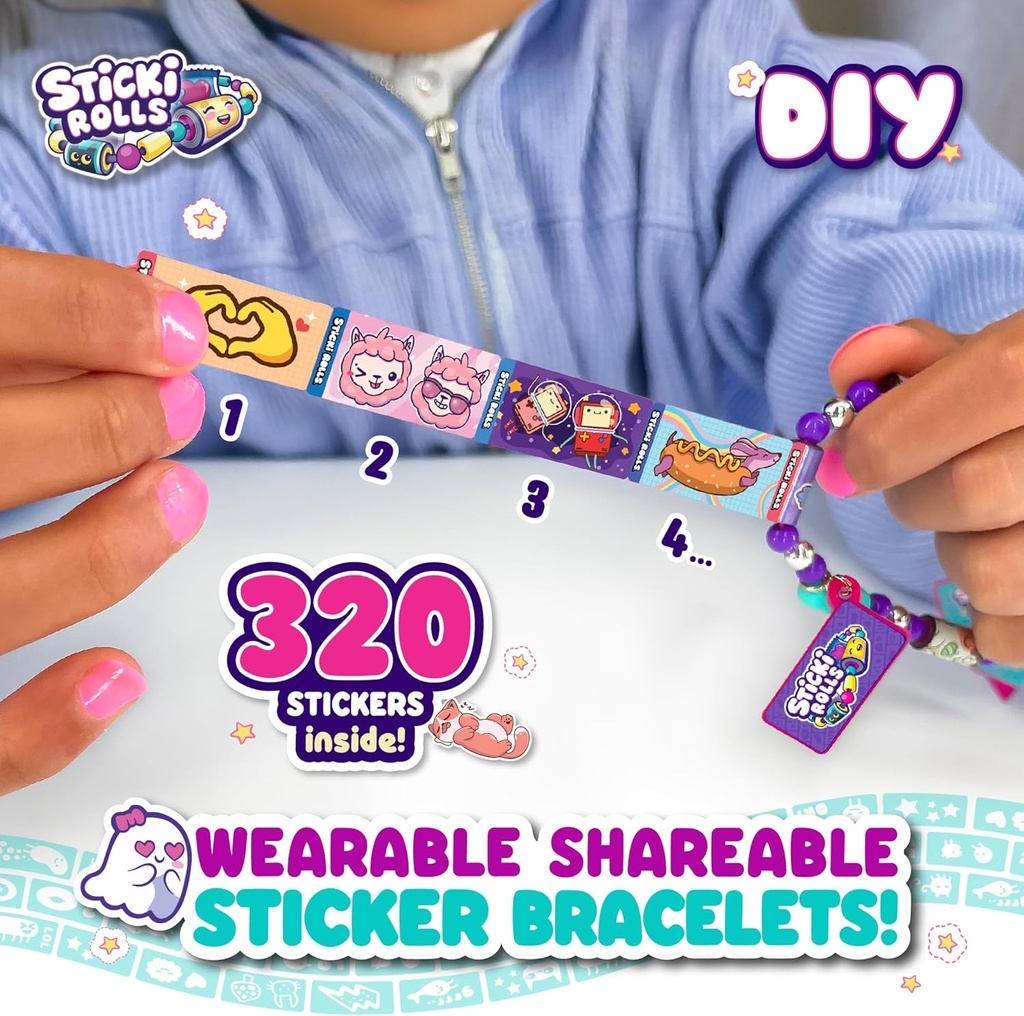 Pulseras y Collar con 320 Stickers 5a+ ( Sticki Rolls)