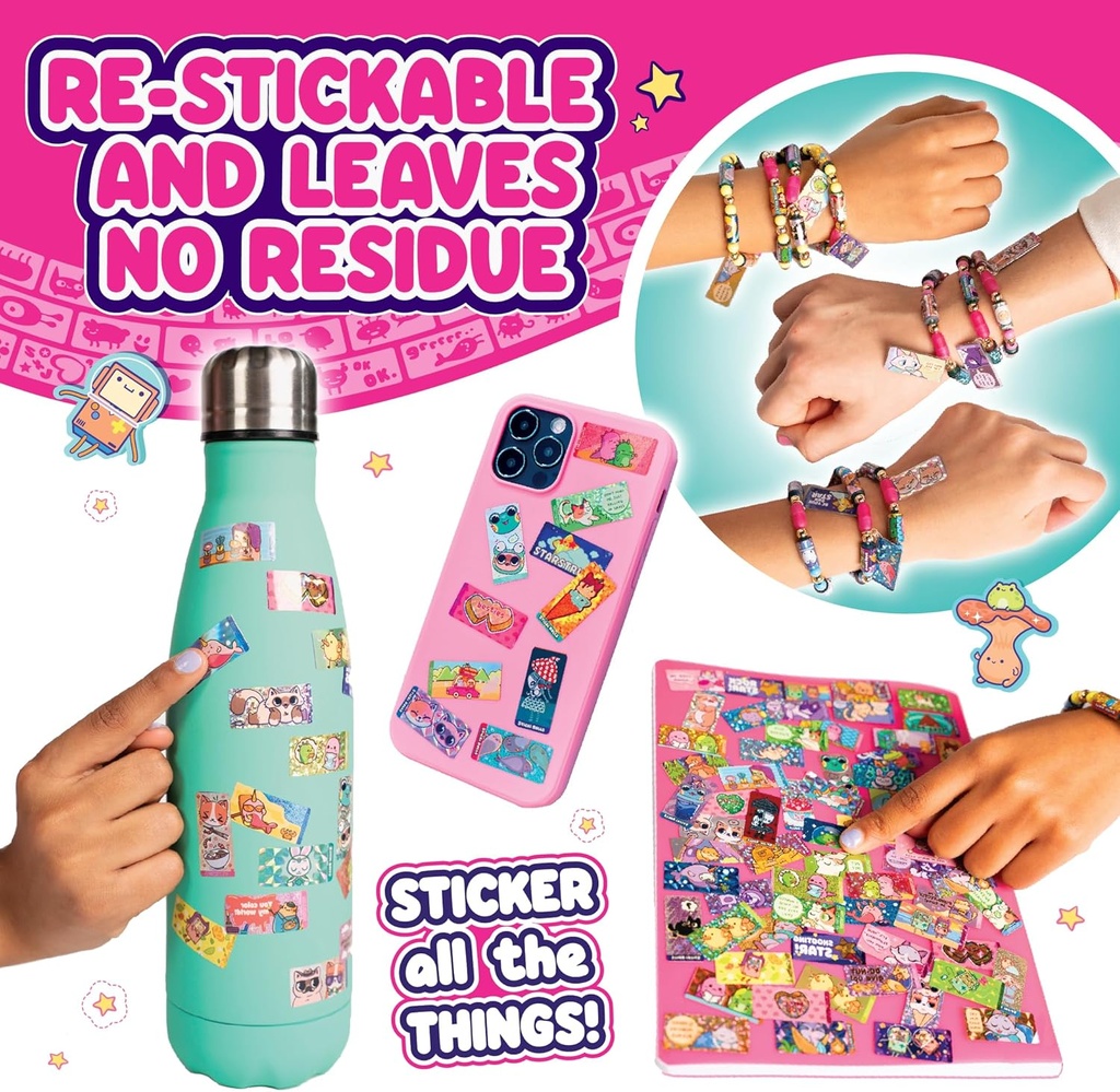 Pulseras y Collar con 320 Stickers 5a+ ( Sticki Rolls)