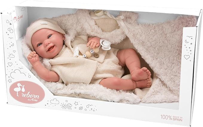Bebé Real 40cm Arias Reborn C/Manta 6a+