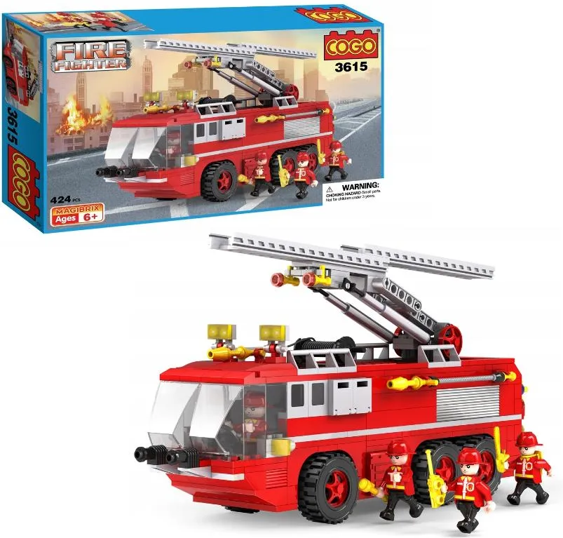 Camión de Bomberos Bloques de Armar 424pzs 6a+