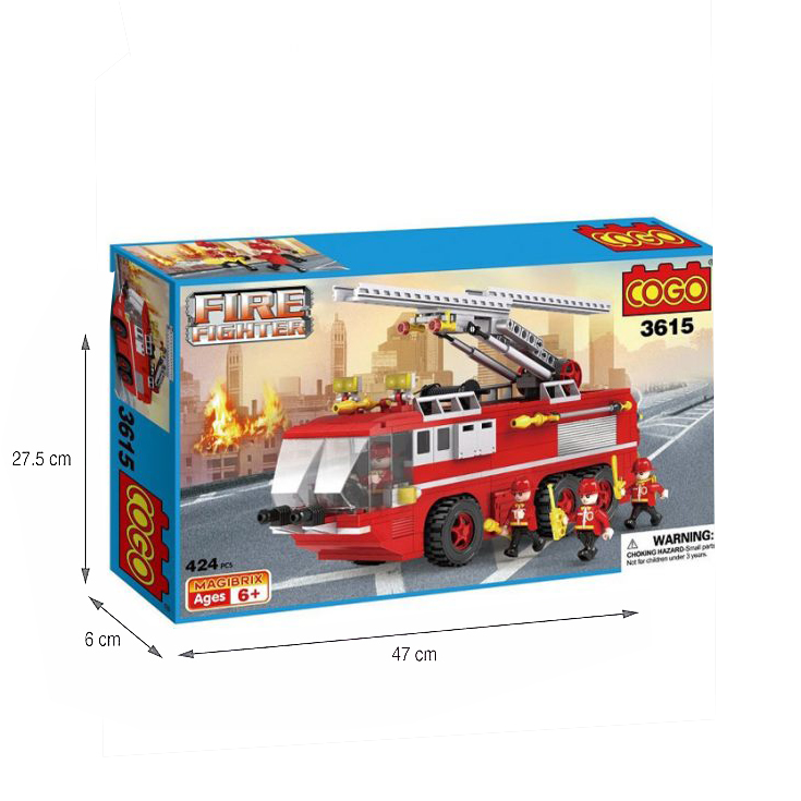 Camión de Bomberos Bloques de Armar 424pzs 6a+