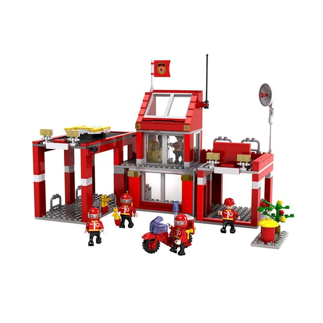 Bloques de Armar Estación de Bomberos 827pzs 6a+