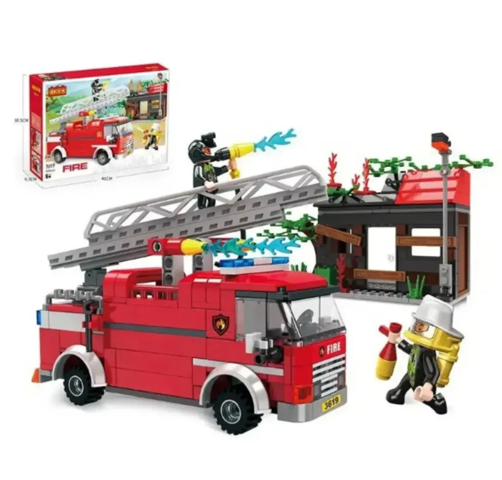 Bloques de Construcción Bomberos 411pzs