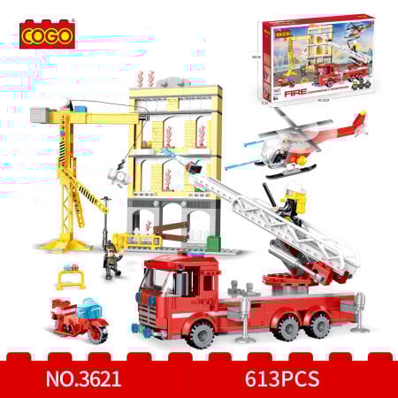 Camión de Emergencia Bomberos Armable 613 pzs 6a+