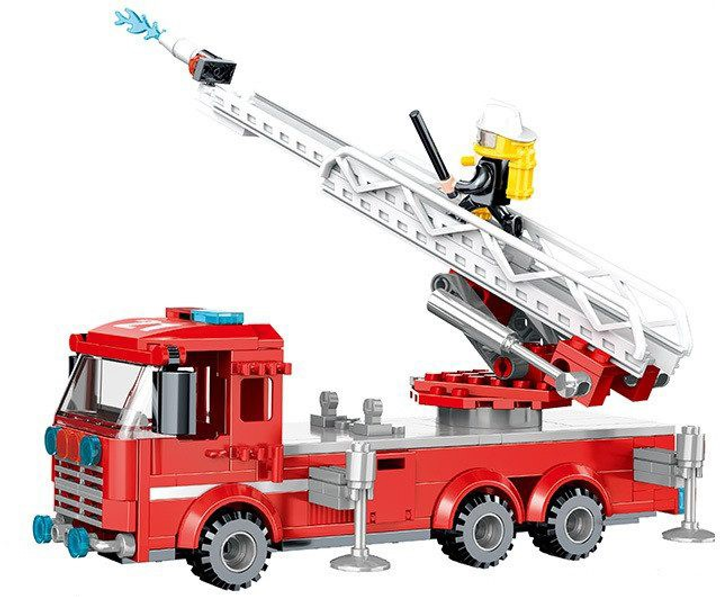 Camión de Emergencia Bomberos Armable 613 pzs 6a+