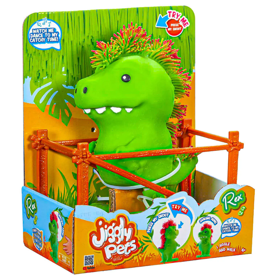 Jiggly Pets Dinosaurio TRex Con Movimientos y Sonidos 4a+