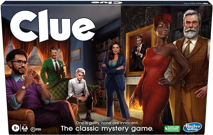 Hasbro Games - Juego de Mesa Clue Clásico Juego del Misterio 8a+