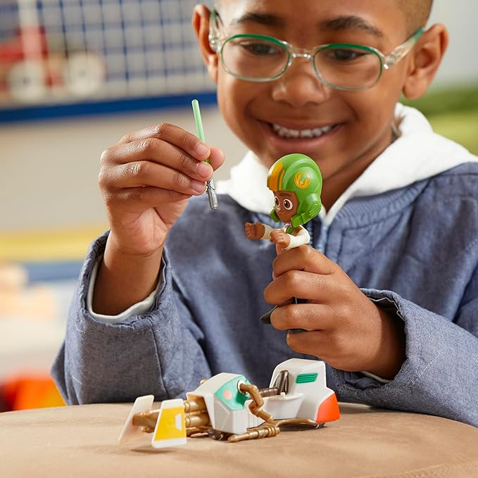 Figuras Star Wars Young Jedi Aventures con Nave 3a+