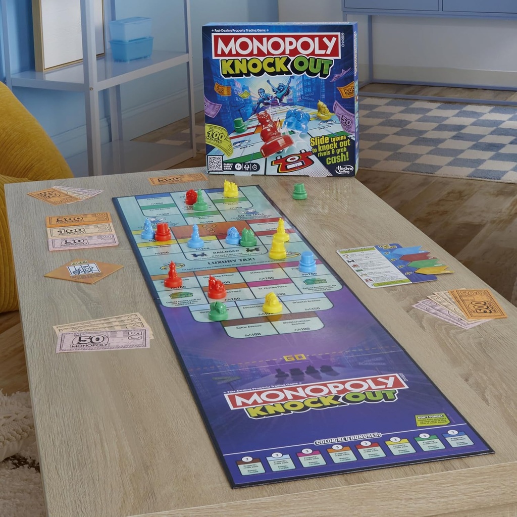 Hasbro Games - Juego de Mesa Monopoly Knock Out 8a+