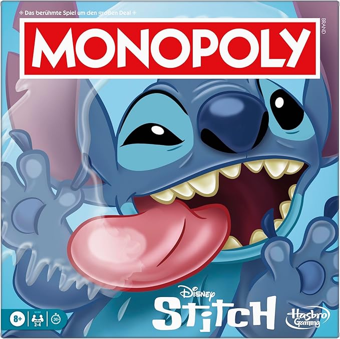 Hasbro Games - Juego de Mesa Monopoly Disney Stitch 8a+