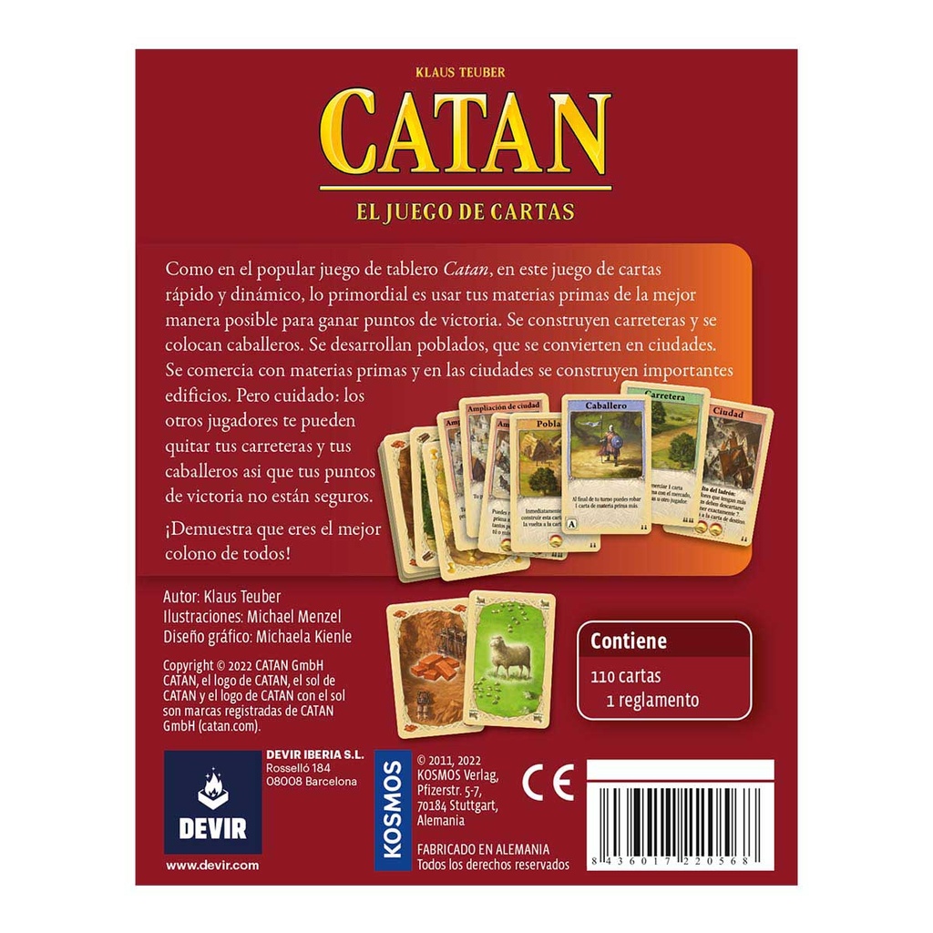 Juego de Cartas Catan 8a+