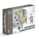 Inodoro Entrenador con Escalera Ajustable Antineslizante Beige 24m+