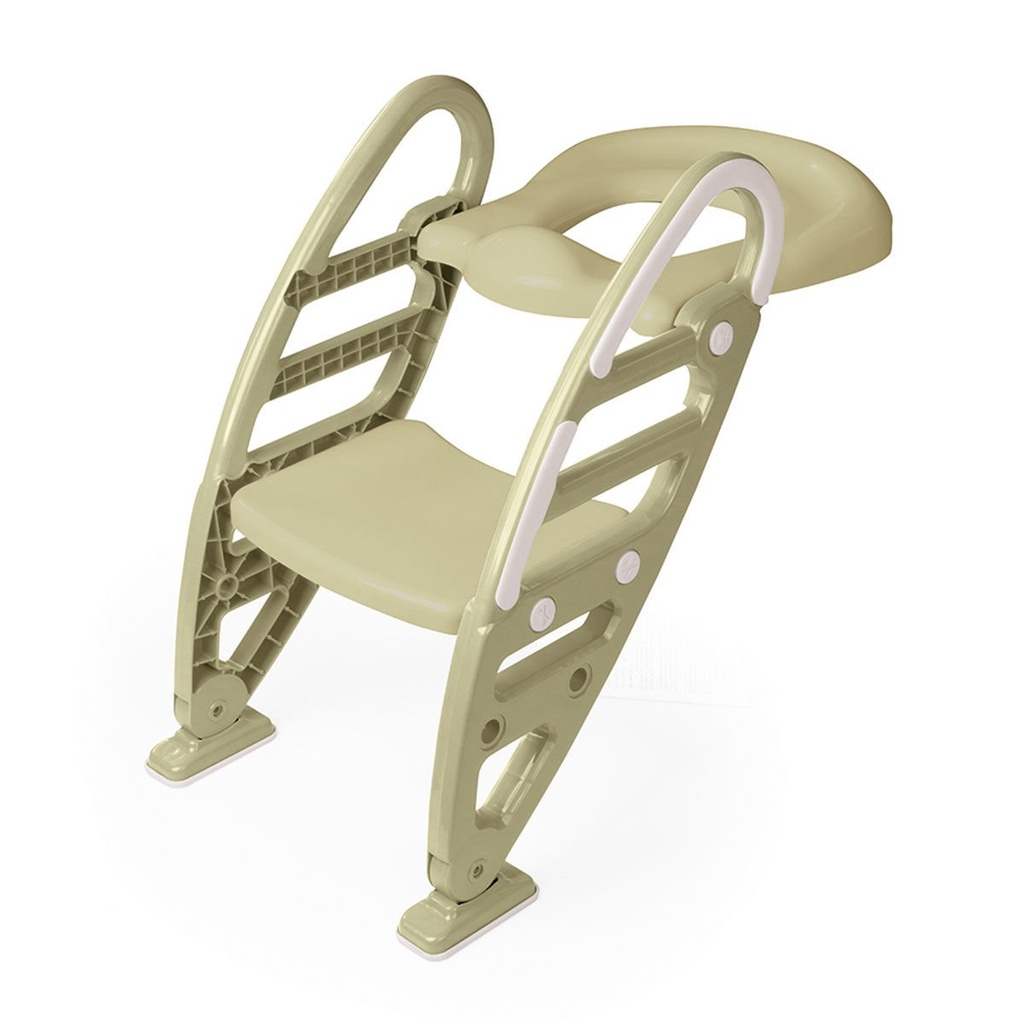 Inodoro Entrenador con Escalera Ajustable Antineslizante Beige 24m+