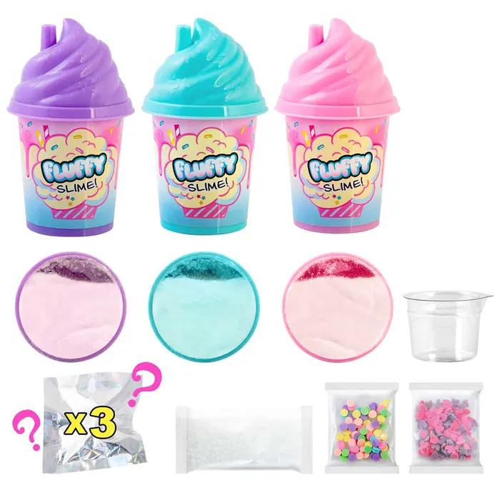 Slime Shaker Fluffy Pop Set de 3 6a+