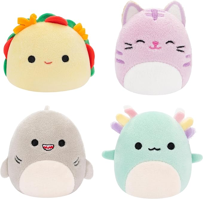Peluches Squishmallows  Mini Set/4 Surt/4 3a+ Se venden por separado 