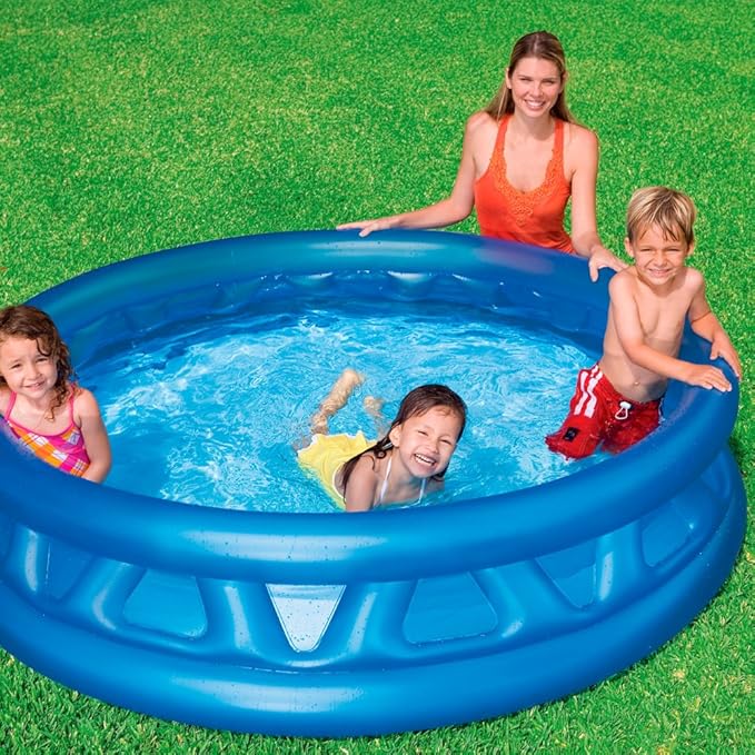 Piscina Inflable Azul de 2 Anillos Tamaño: 188x46cm 3a+