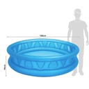 Piscina Inflable Azul de 2 Anillos Tamaño: 188x46cm 3a+