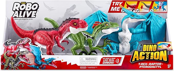 Robo Alive Dini Action T-Rex-Pterodactyl 3a+ ( Se venden por Separado )