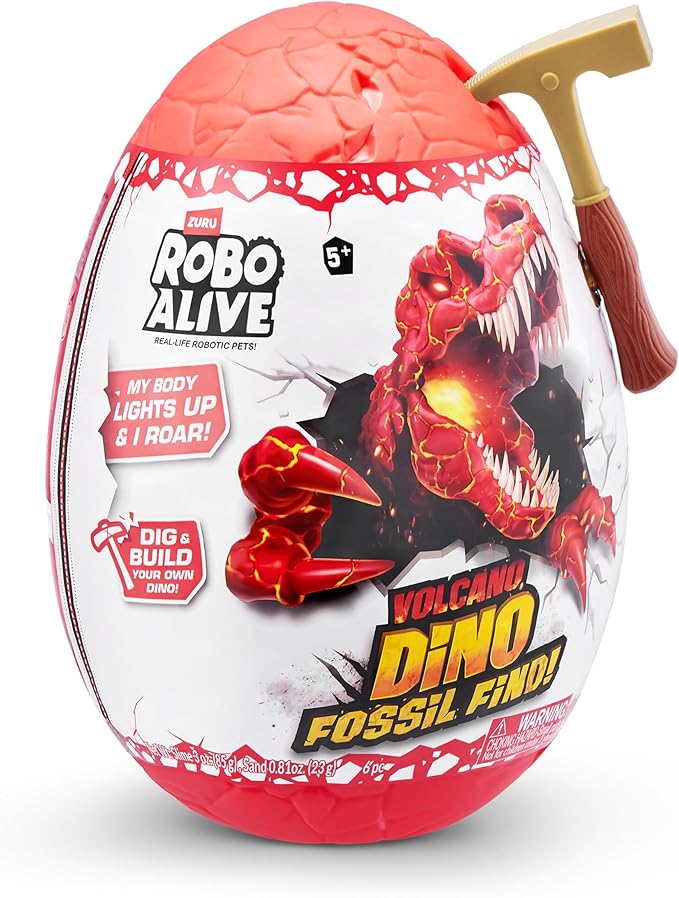Robo Alive Dino Fossil Find con Luz y Sonido 5a+