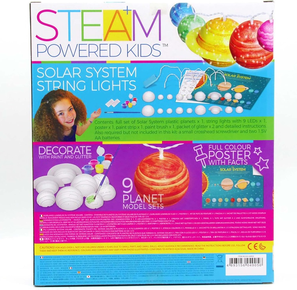 Kids Steam Luces del Sistema Solar Decorable 5a+