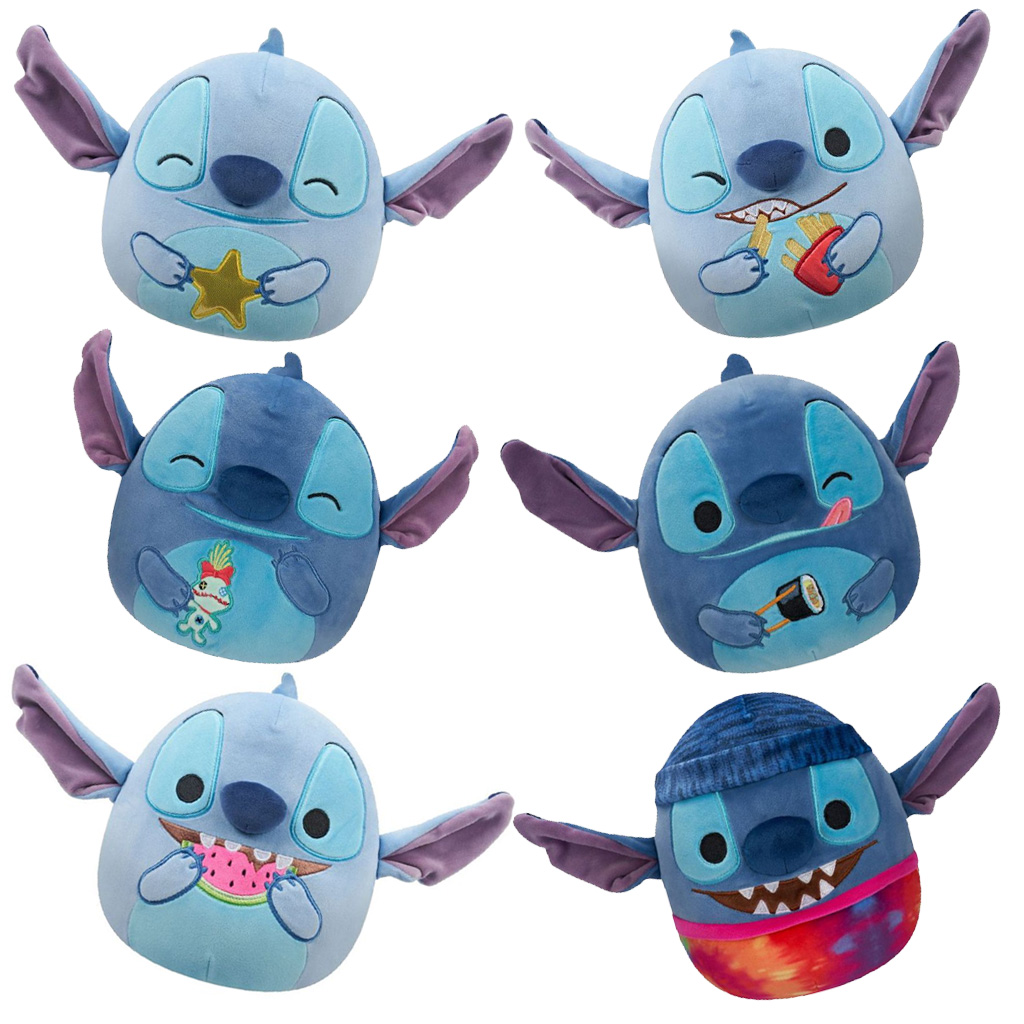 Peluches Squishmallows Disney Stitch 3a+( Surtido de 6 - Se venden por separado)