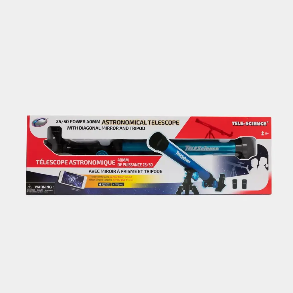 Telescopio Astronómico 25/50 40mm con Tripode 8a+