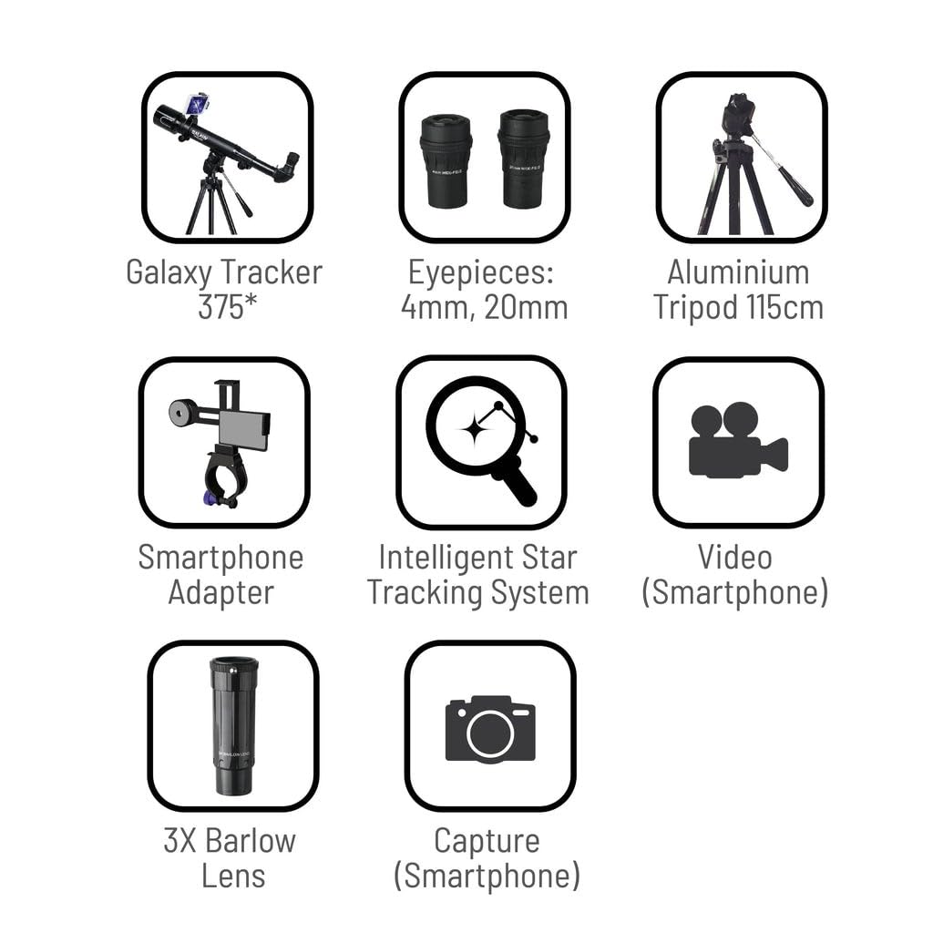 Telescopio Smart 375 Rastreador de Galaxias 8a+
