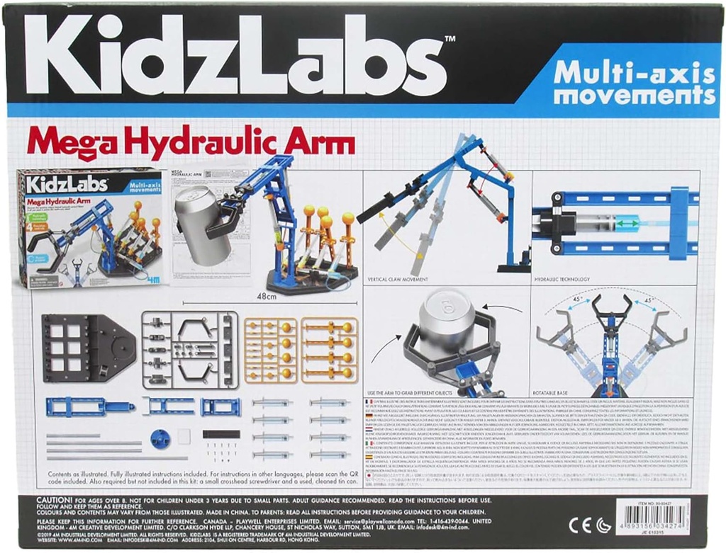 Kidzlabs Brazo Robot Hidráulico de Ejes 8a+