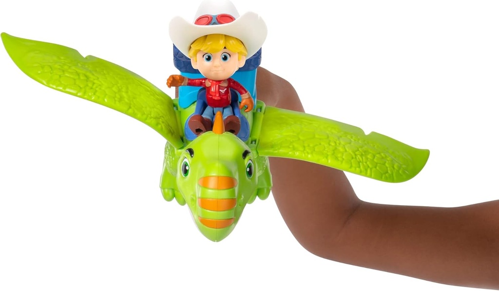 Dino Ranch Figura Delux Jon y Thunderbolt (Dino Volador) 3a+