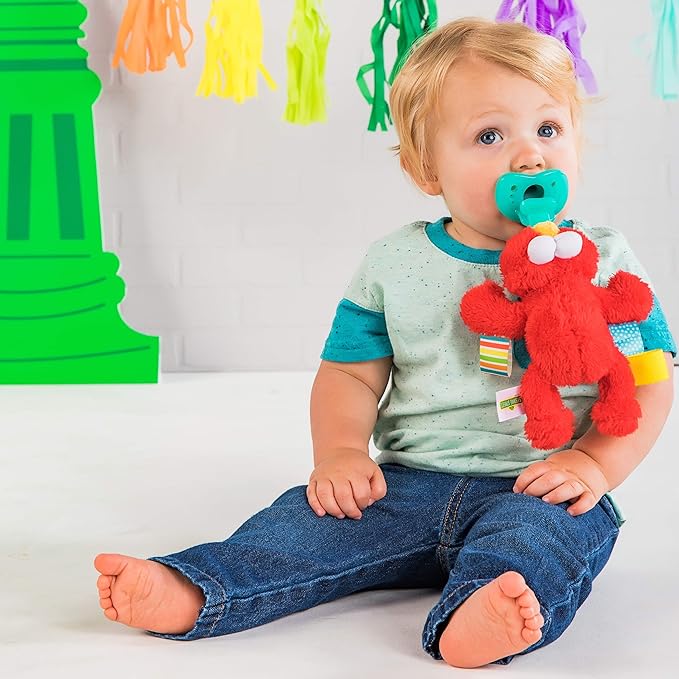 Chupeta Relajante Peluche Elmo Plaza Sesamo 0m+