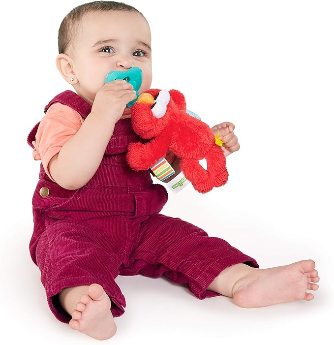 Chupeta Relajante Peluche Elmo Plaza Sesamo 0m+