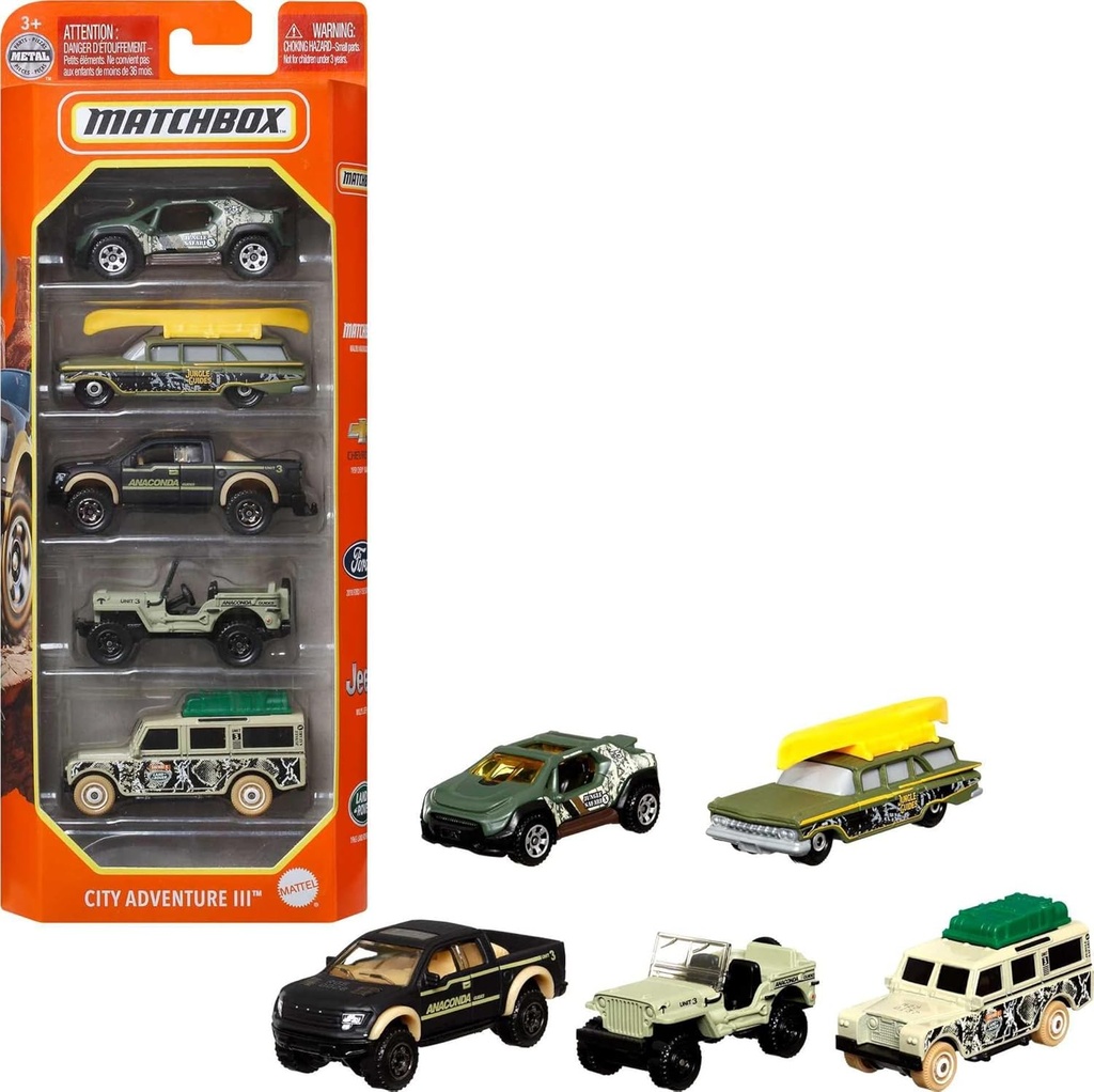 Carros Matchbox Set de 5 Surt/6