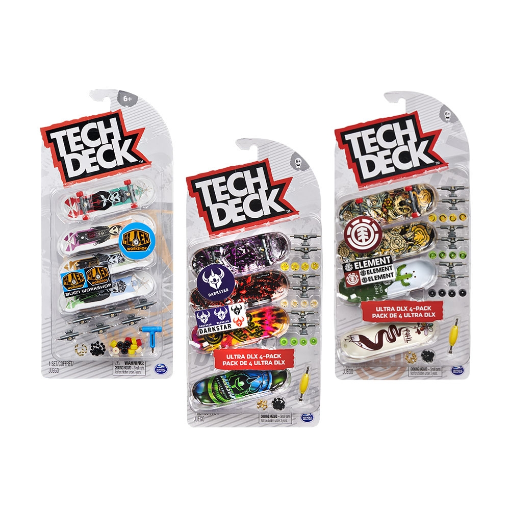 Patinetas Tech Deck Set 4 / 6a+ / Surtido de 3 / Se venden por Separado