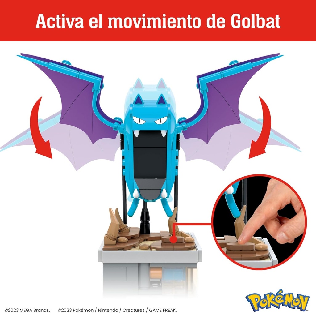 Mega Block Pokémon Armables Golbat 318 Pzs 13a+