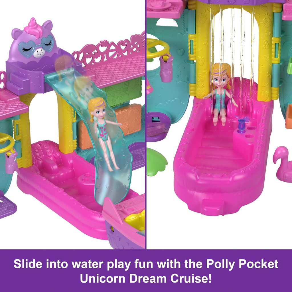 Polly Pocket Crusero de Unicornio y Cambia de Color 4a+