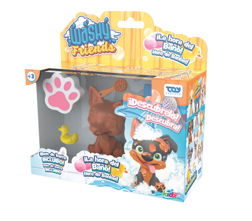 Washy Friends - Figuras Sorpresa Lava y Revela tu Cachorro Con 2 Accesorios 3a+ ( Se venden por separado )