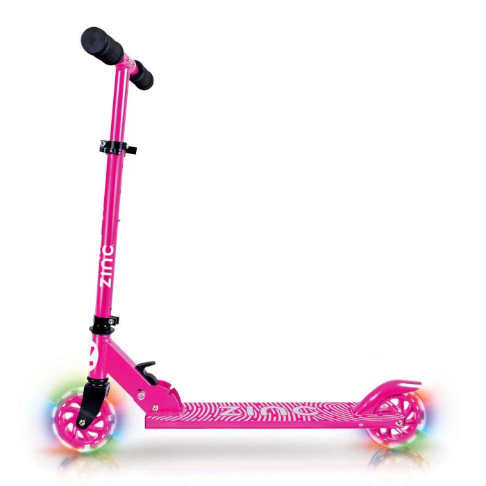 Scooter Rosado Plegable 2 Ruedas con Luz 5a+