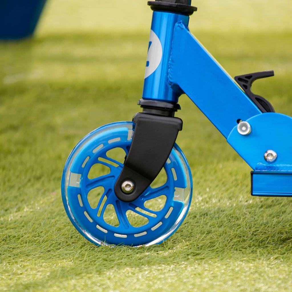 Scooter Azul  Plegable 2 Ruedas con Luz Intermitente 5a+