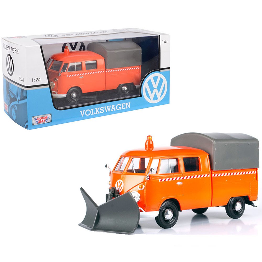 Carro 1:24 Volkswagen Quitanieves Naranja 14a+