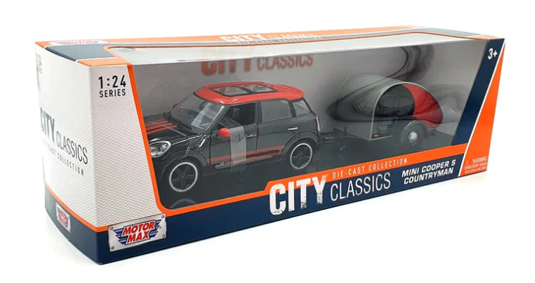 Carro 1:24 Mini Cooper S Countryman Camper Negro con Rojo 3a+