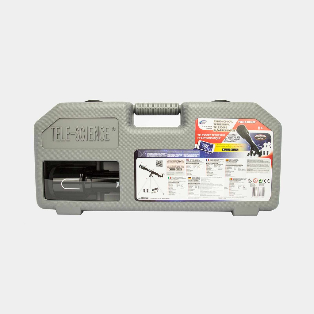 Telescopio Astronomico Terrestre 375p 50mm Caja 8a+