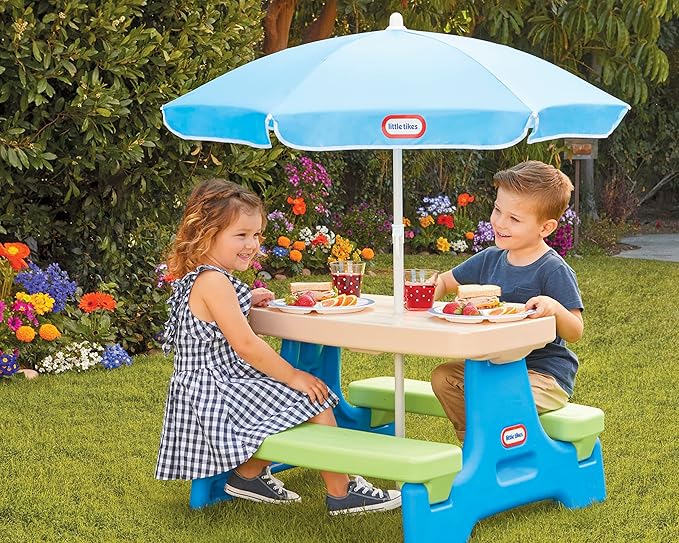 Mesa de Picnic con Sombrilla 2-8 años