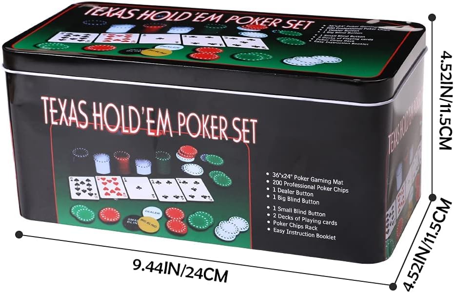 Juego de Poker Caja de Aluminio con Paño