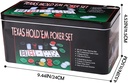 Juego de Poker Caja de Aluminio con Paño
