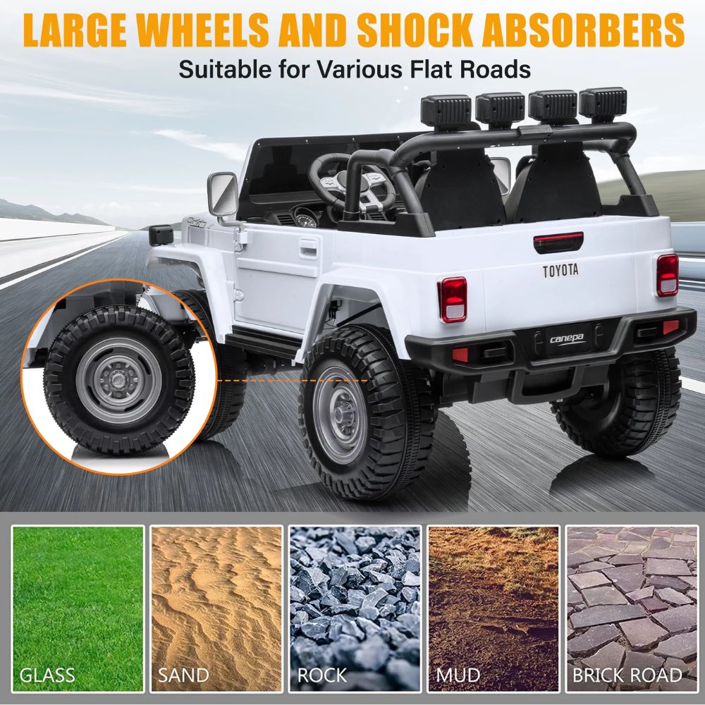 Carro Montable Land Cruiser Blanco 3a+ 12v