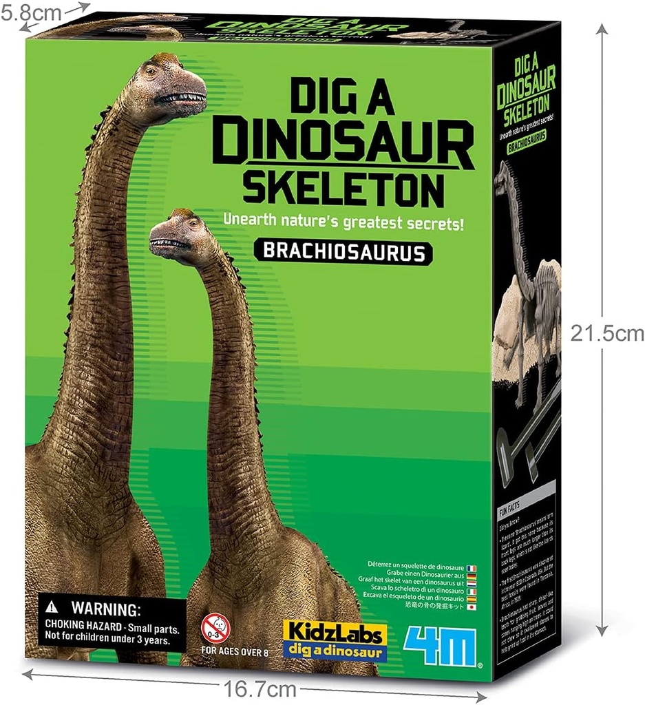 Kidz Labs Cava y Arma Tu Fósil de Brachiosaurus 8a+