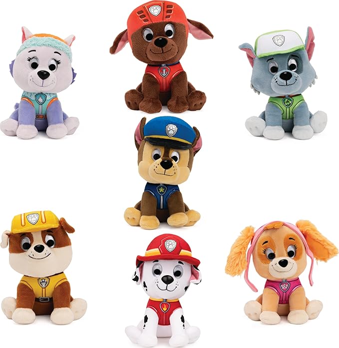 Peluches de Paw Patrol Surtido de 7 / 1a+ (venta individual) ( Se venden por separado)