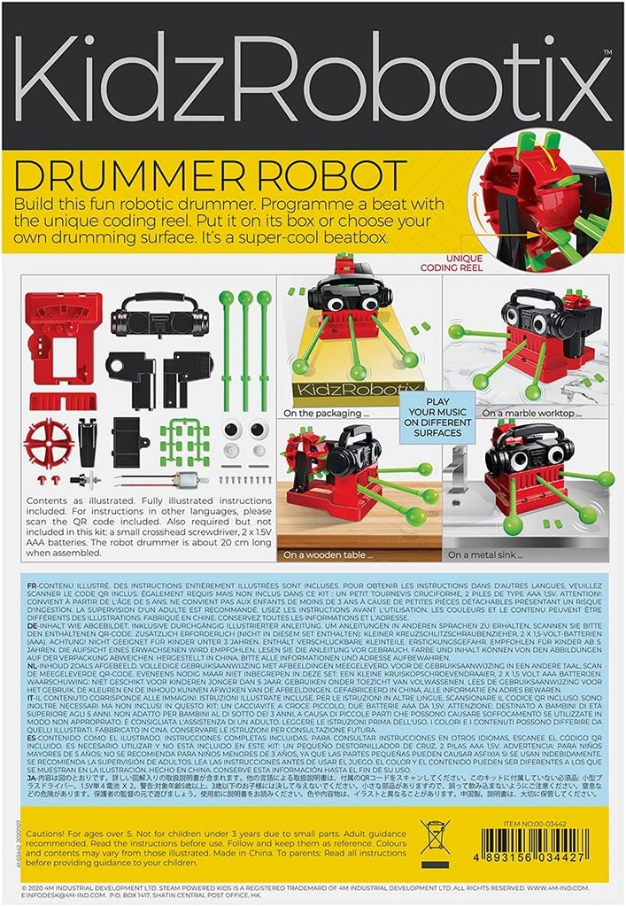 Robot Bateria Chatarrero Armable Kidzroboix 5a+