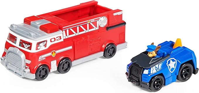 Vehiculo Paw Patrol Metalico Set/2 Ultimate Firetruck 3a+