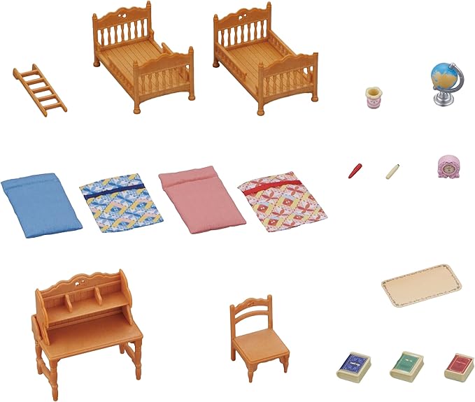 Familias Sylvanian Juego de Dormitorio Infantil 3a+